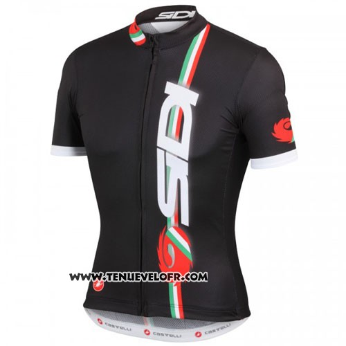 2014 Maillot Ciclismo Castelli SIDI Rouge et Noir Manches Courtes et Cuissard